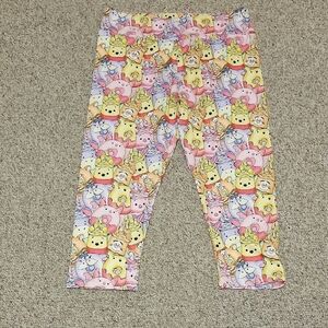 Lost Princess Apparel Colorful Cartoon Winnie The Pooh Capri Leggings TC